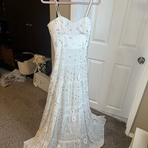 Laundry By Shelli Segal White Floral Maxi Dress